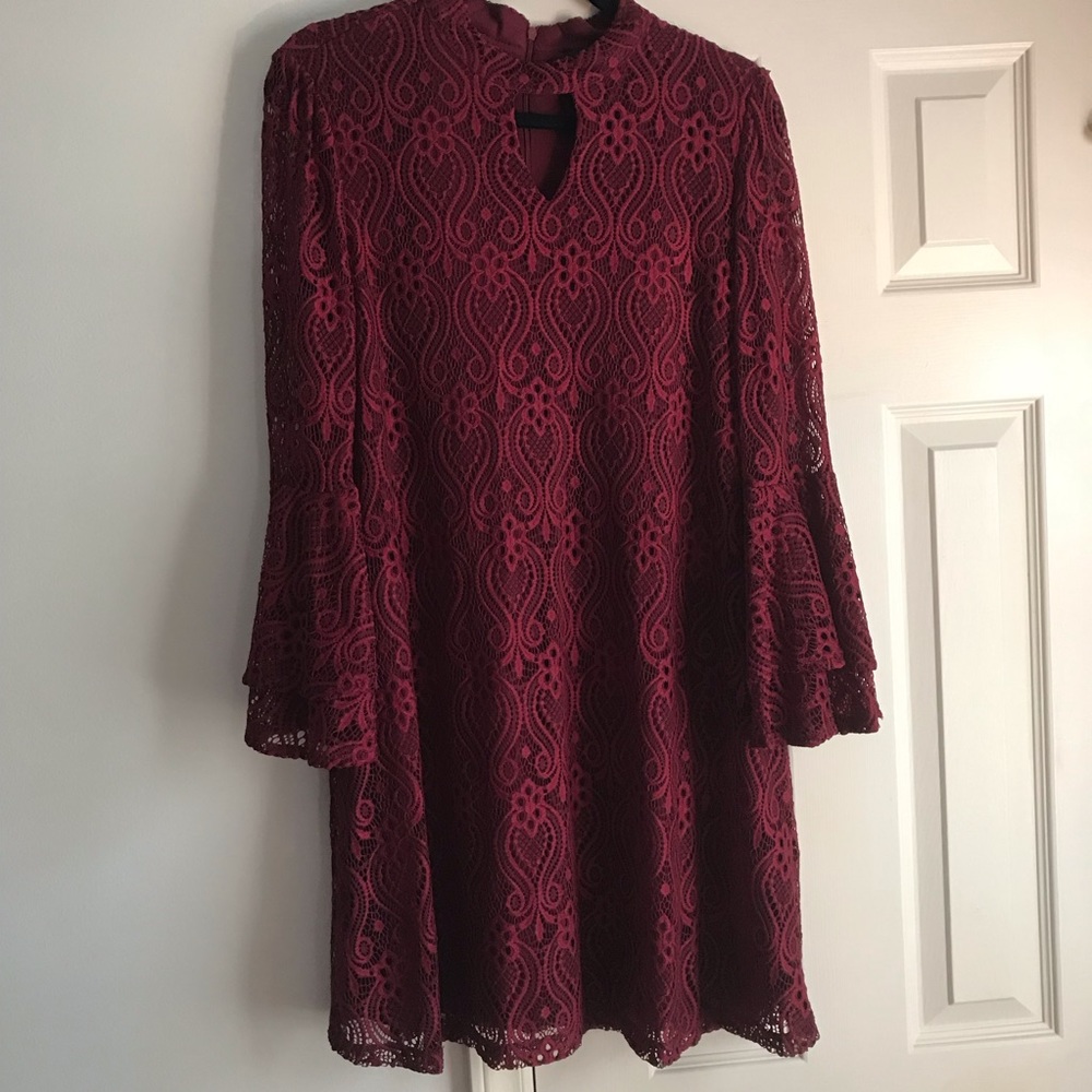 Lace Bell Sleeve Dress